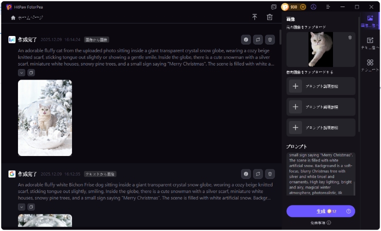写真をアップロード