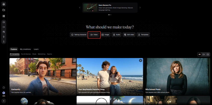 Hedraで動画を生成する手順2
