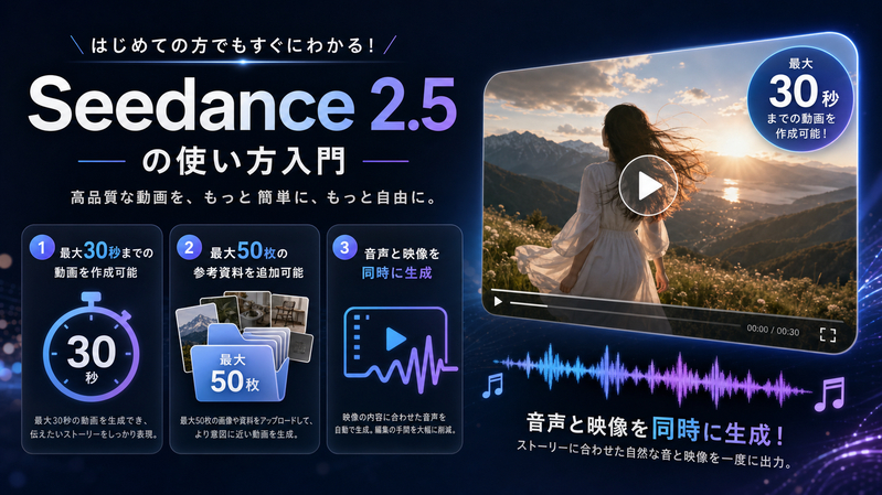 Seedance 2.5の使用ガイド
