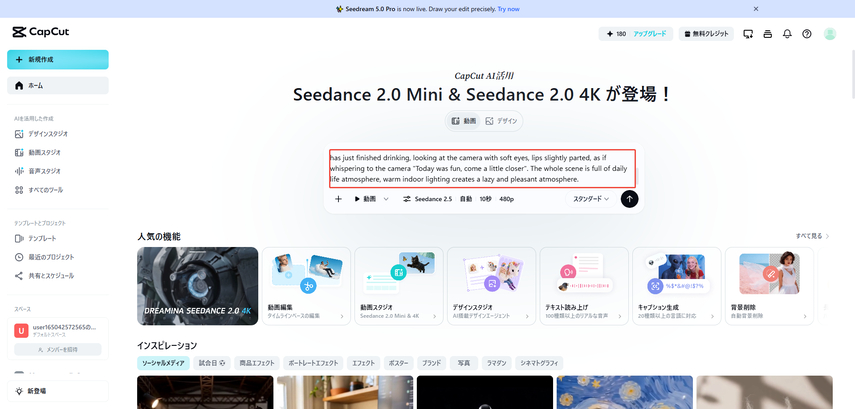 Seedance 2.5使用方法‐ステップ3