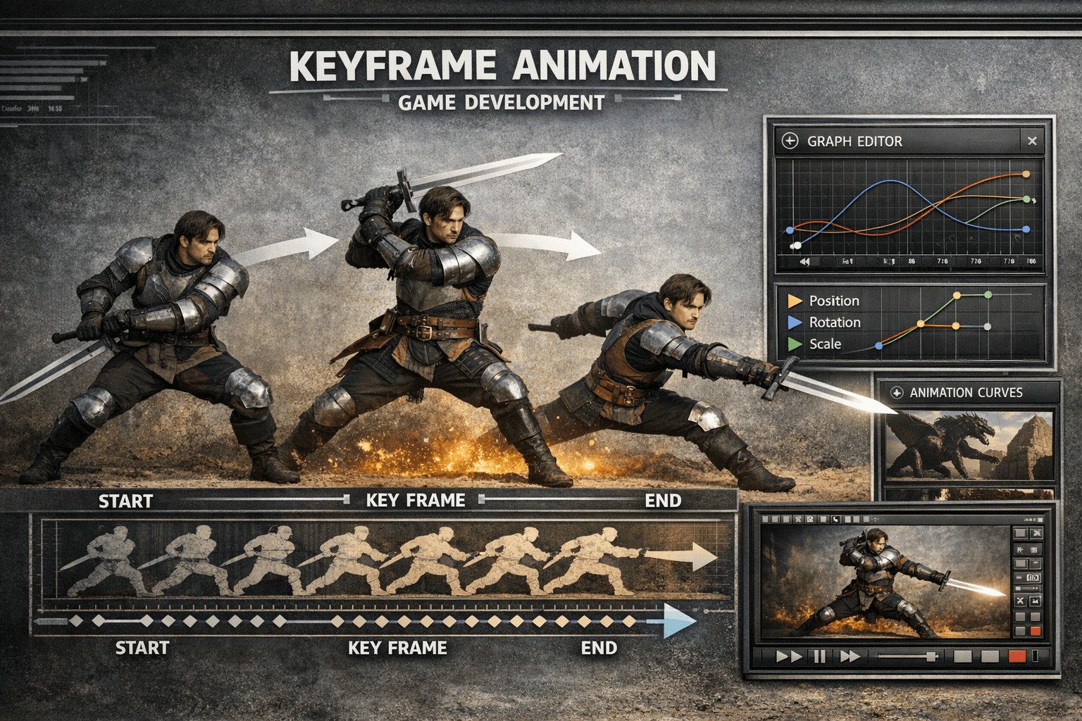 キーフレーム活用シーン：ゲーム開発