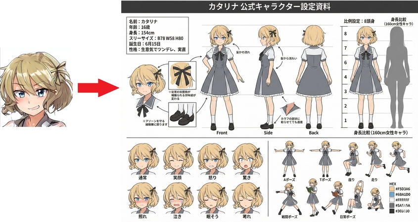 Nano Banana Proキャラシート作成