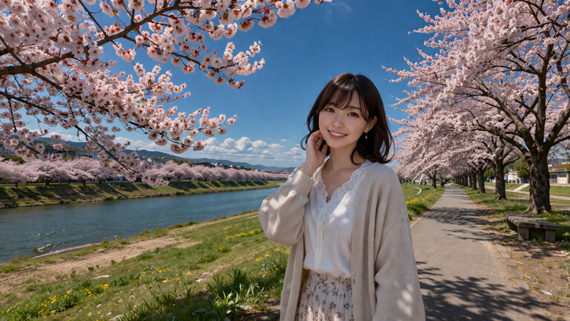 桜ポートレート構図3