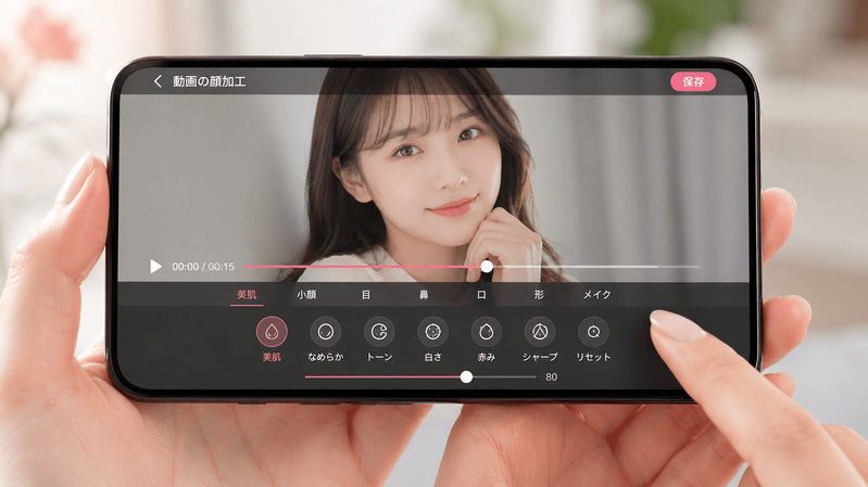 動画の顔加工とは
