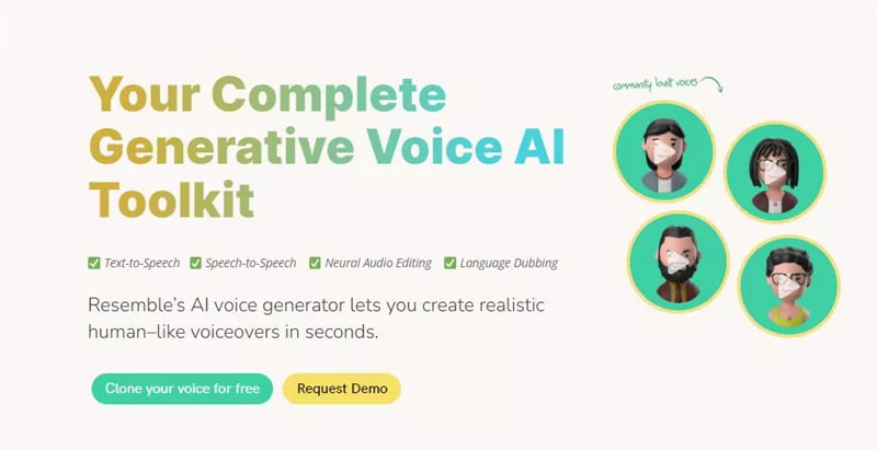 resemble.ai 音声クローン