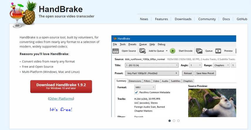 Handbrake AV1