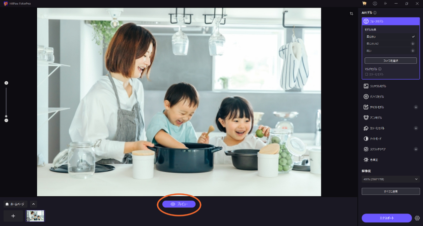 詳細な設定を行いプレビューをクリック
