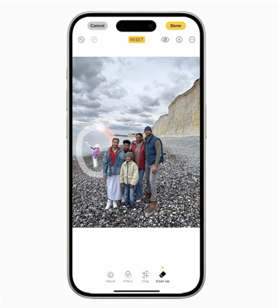 ハイライトで示された物体は、タップ、なぞり、または囲む動作で簡単に削除可能です。