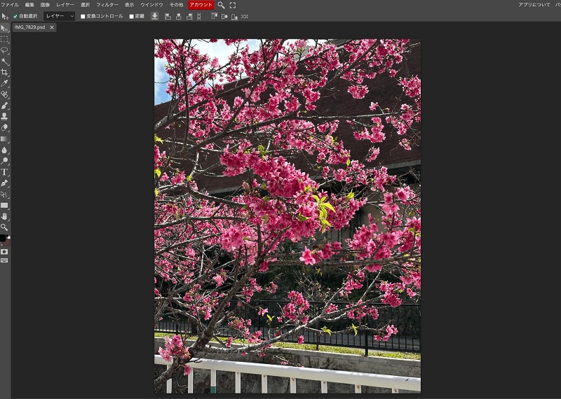 カラー調整の画面