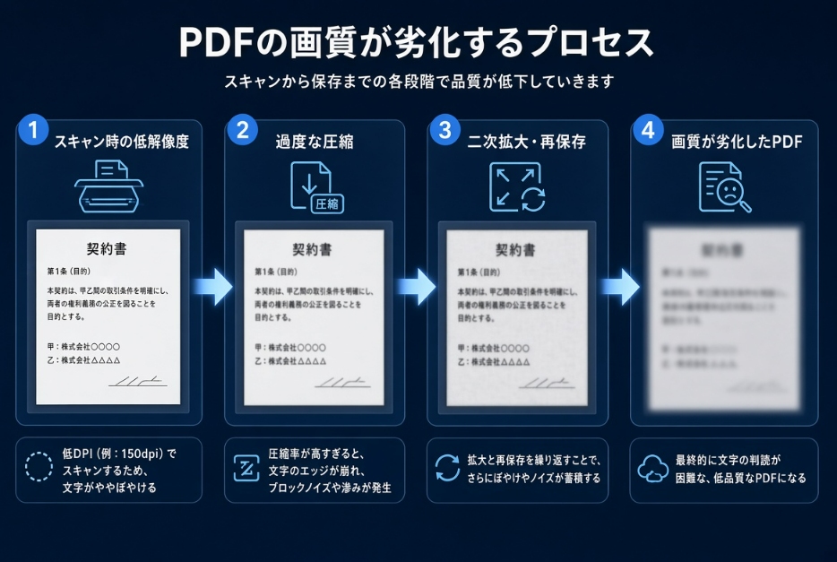 PDF 画質 悪くなる主な原因