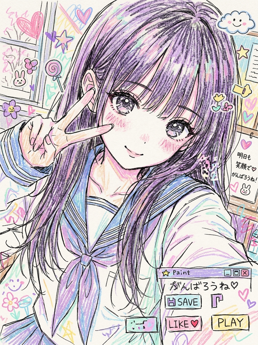 写真に手書き風加工