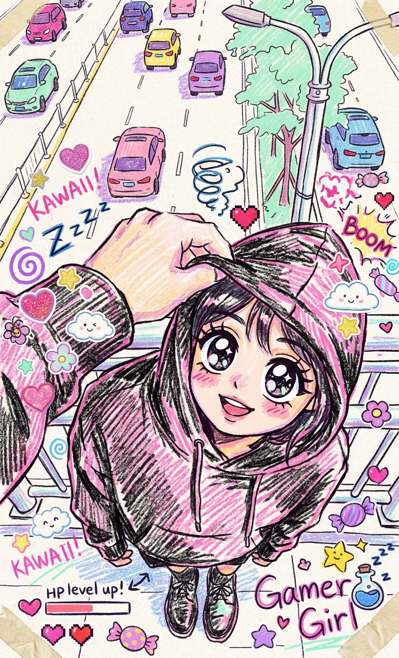 手描き風