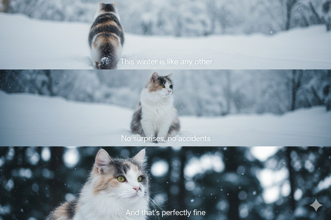 森の中でたたずむ子猫