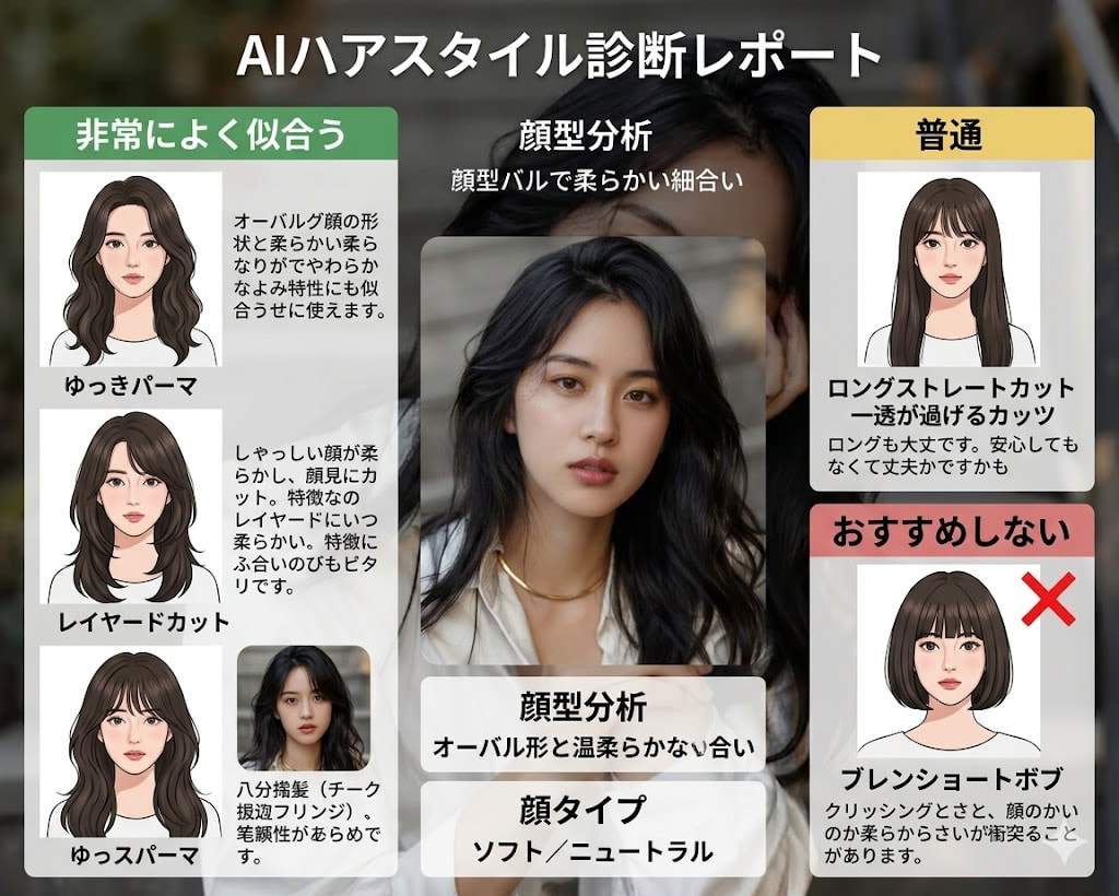 Geminiで髪型を診断する