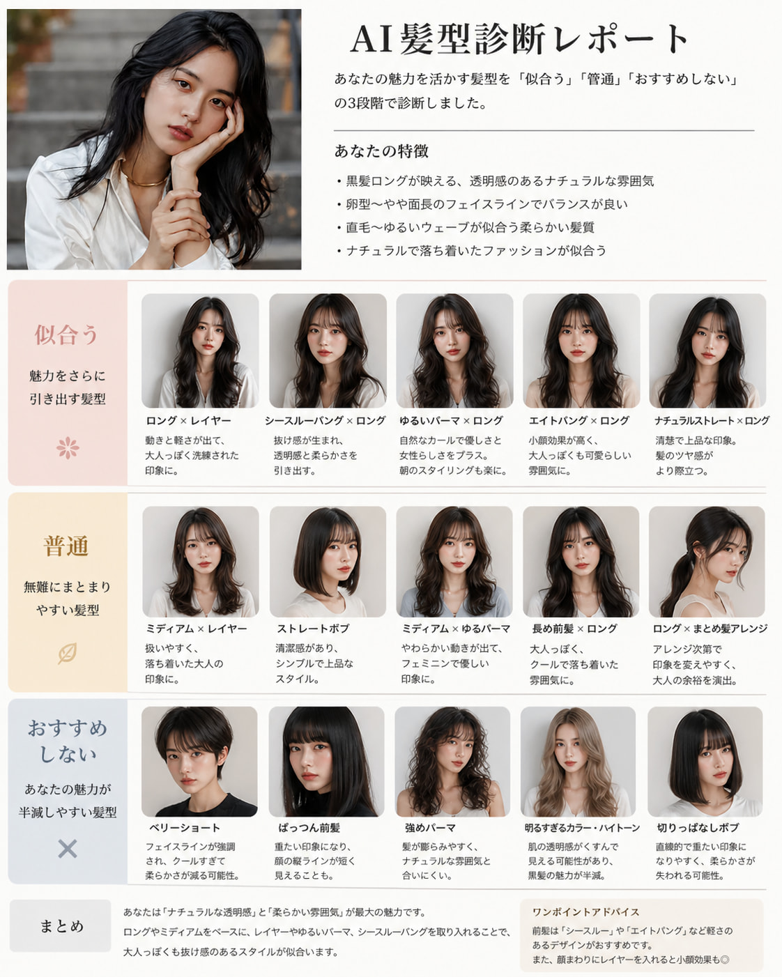ChatGPTで髪型を診断する