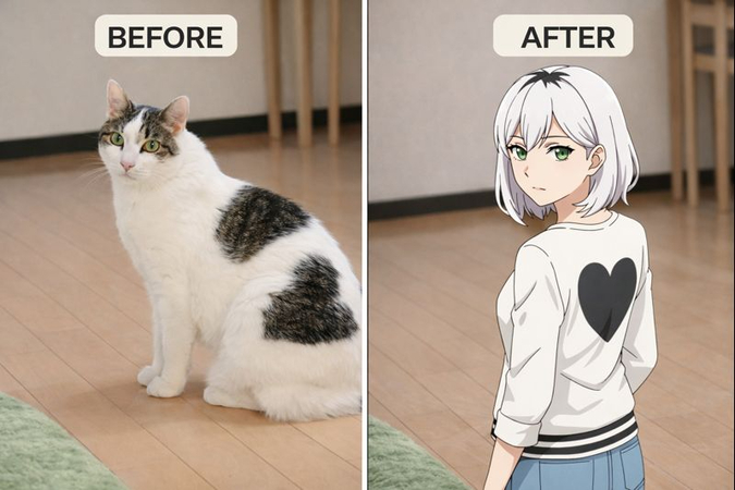 nano bananaネコ 擬人化