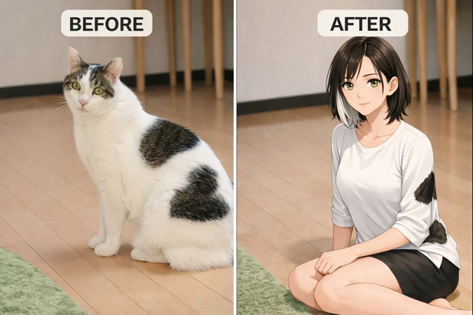 ChatGPTネコ 擬人化