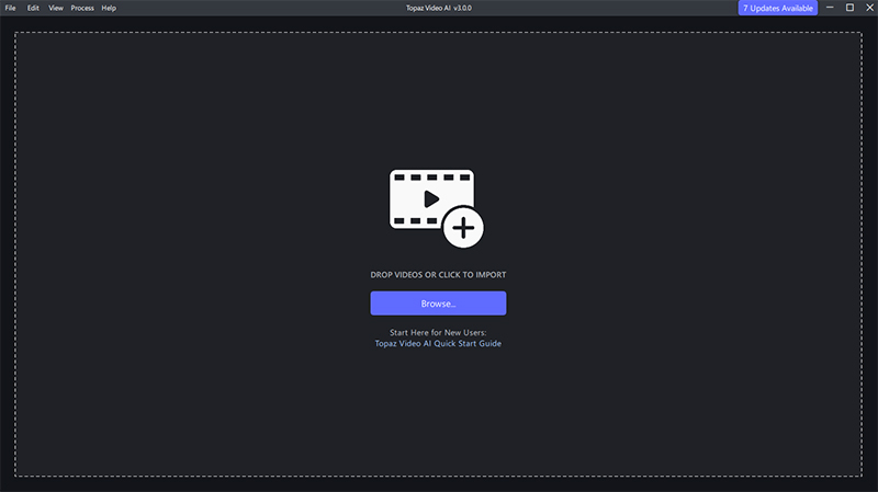 高画質化したい動画をtopaz video aiに追加