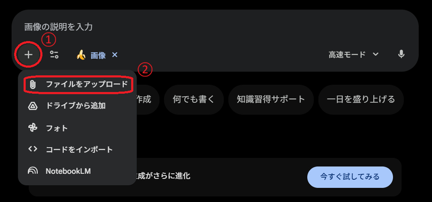 geminiでペットを擬人化手順2