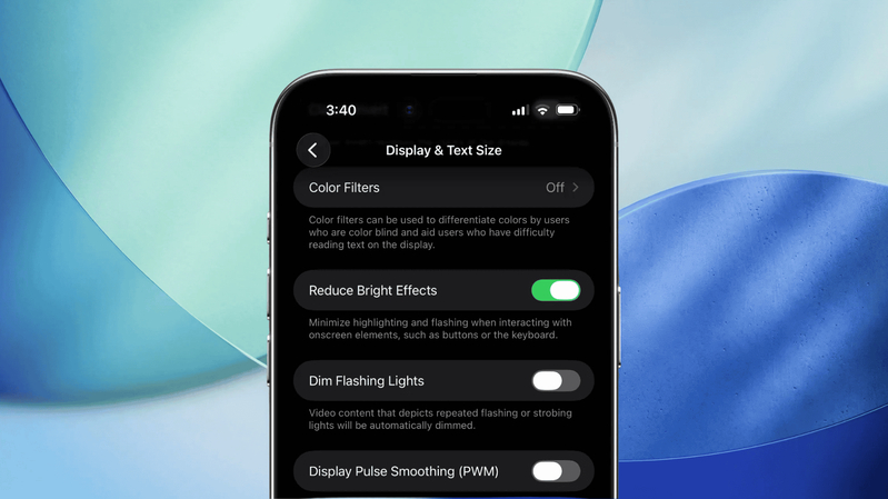 ios 26.4　Reduce Bright Effects