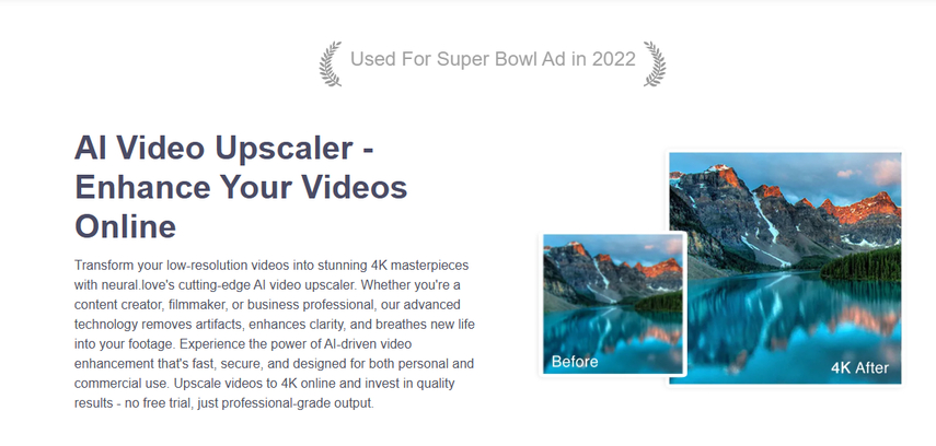 動画画質を良くするサイト-Neural.Love 