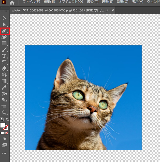 イラレ 画像 背景 透明