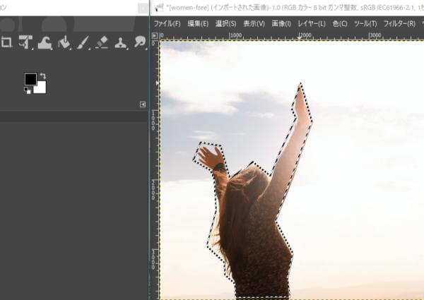 gimp 使い方 自由選択ツール