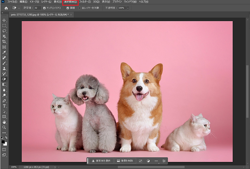 photoshop 背景 を 透明 に する