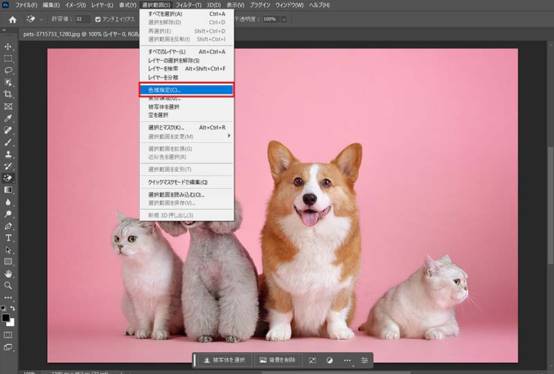 photoshop 背景 を 透明 に する