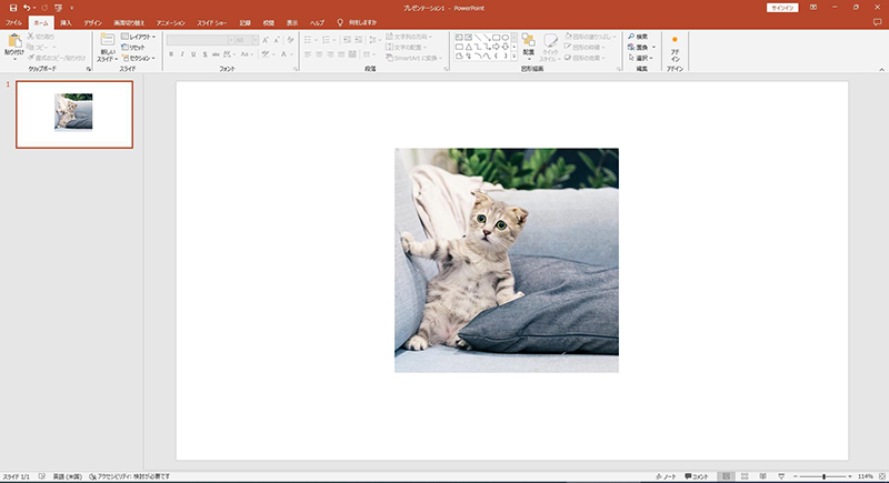 パワポ トリミング 比率