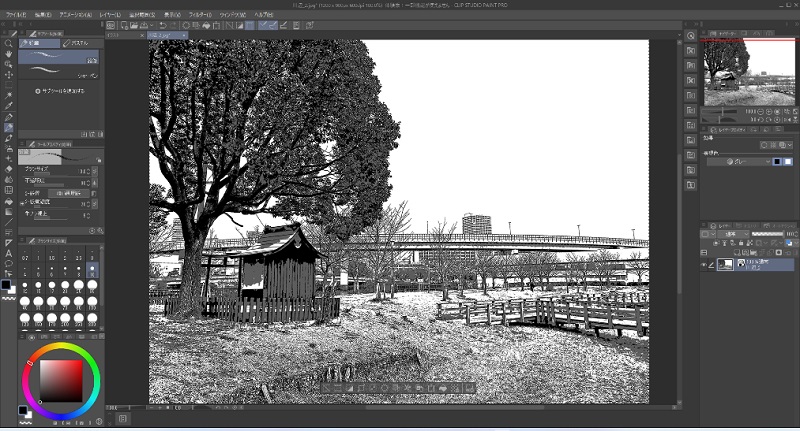 白黒漫画のカラー化アプリ-Clip Studio Paint