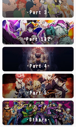 JoJo Anime Wallpaper HD 4K お好みのメニューを選択