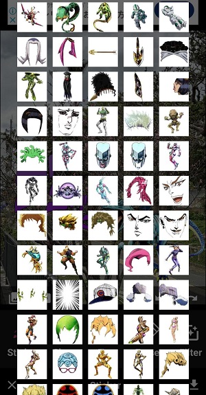 Jojo Photo Edito ジョジョ風の素材を選択