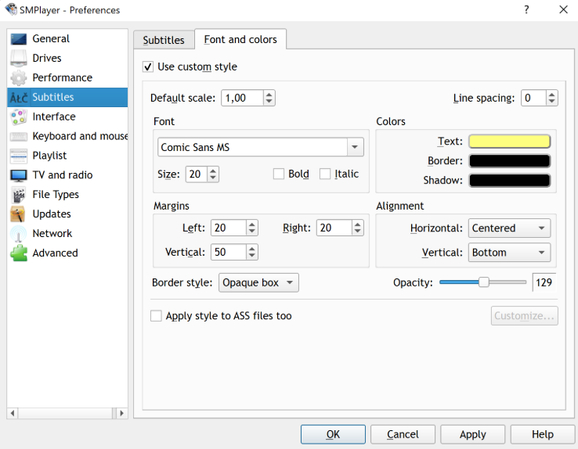  SMPlayerでHEVCビデオを再生