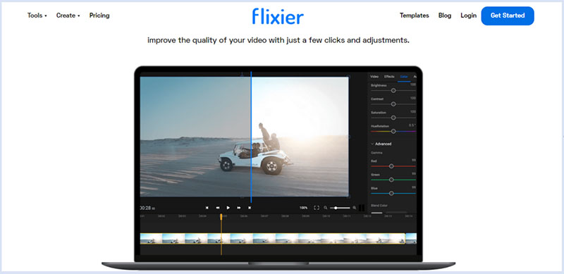 動画高画質化サイト無料-flixier