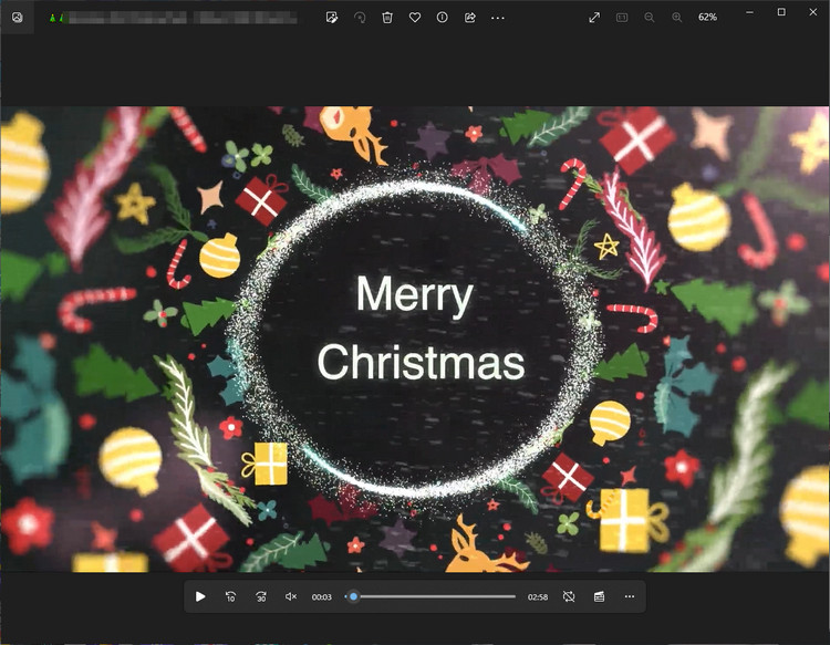 フォトで動画を開く