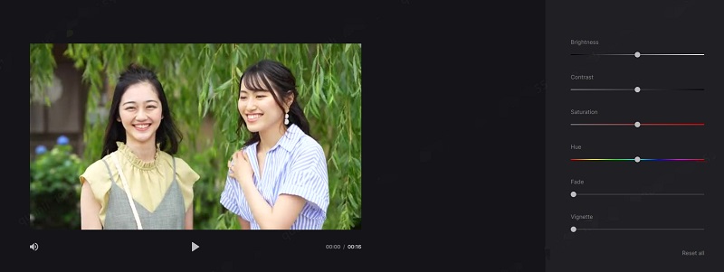 Clideo Video Clearerの各パラメータの調整画面