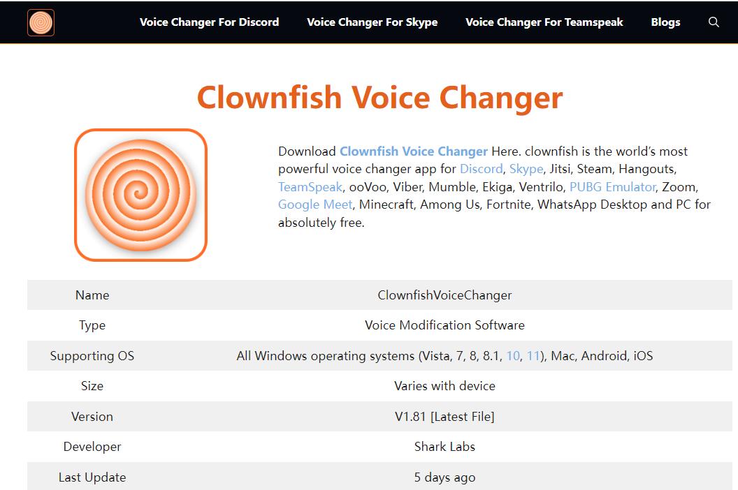 Clownfish Voice Changer for Android　アプリ 