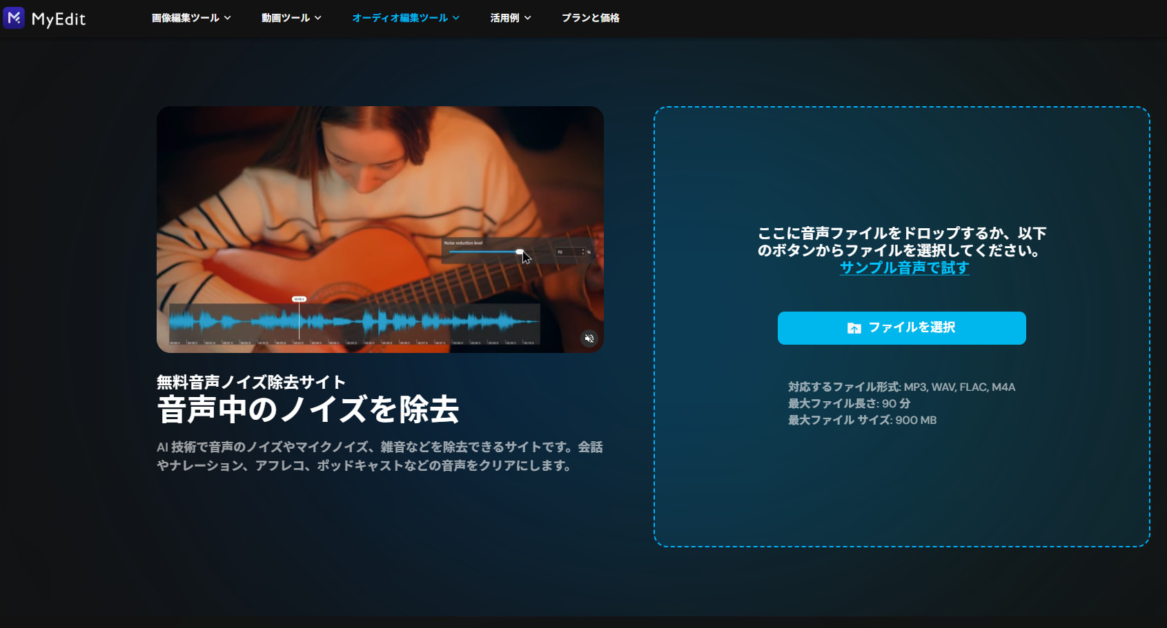 雑音を消すmyedit